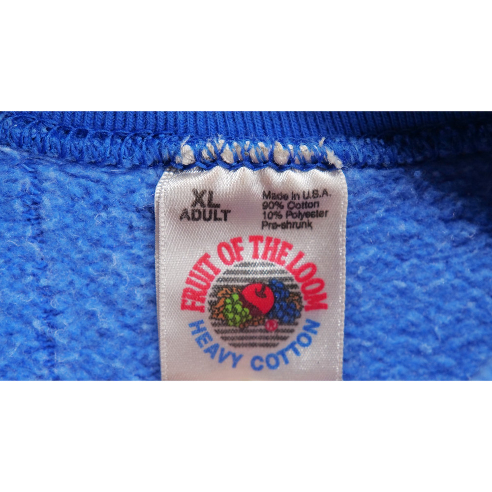 VTG 90s Yamaha Racing Crewneck Sweatshirt XL Blue Fruit of the Loom Made in USA - Picture 6 of 8